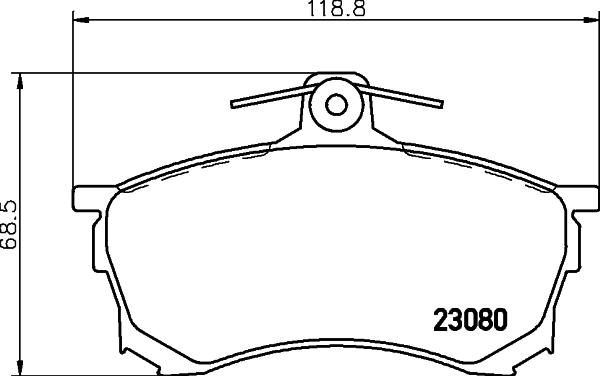 HELLA PAGID 8DB 355 016-671 - Гальмівні колодки, дискові гальма autocars.com.ua