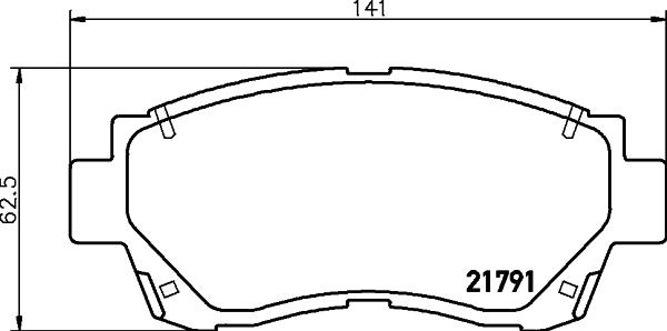 HELLA PAGID 8DB 355 016-771 - Гальмівні колодки, дискові гальма autocars.com.ua