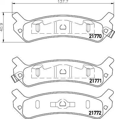 HELLA PAGID 8DB 355 016-901 - Тормозные колодки, дисковые, комплект avtokuzovplus.com.ua