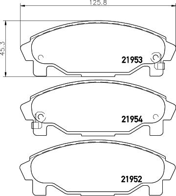 HELLA PAGID 8DB 355 016-991 - Тормозные колодки, дисковые, комплект autodnr.net