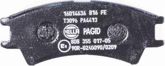 HELLA PAGID 8DB 355 017-051 - Тормозные колодки, дисковые, комплект avtokuzovplus.com.ua