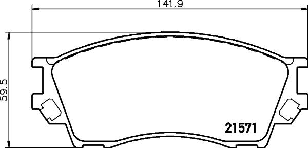 HELLA PAGID 8DB 355 017-091 - Тормозные колодки, дисковые, комплект avtokuzovplus.com.ua