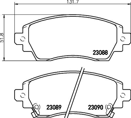 HELLA PAGID 8DB 355 017-101 - Гальмівні колодки, дискові гальма autocars.com.ua