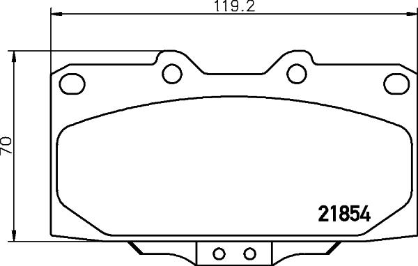 HELLA PAGID 8DB 355 017-211 - Тормозные колодки, дисковые, комплект avtokuzovplus.com.ua