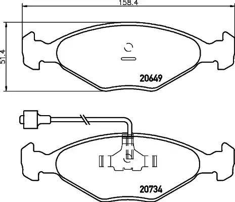 HELLA PAGID 8DB355017411 - Тормозные колодки, дисковые, комплект autodnr.net