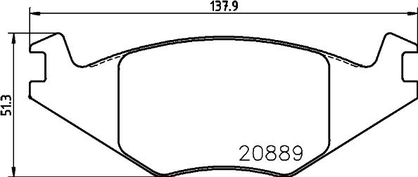 HELLA PAGID 8DB 355 017-491 - Гальмівні колодки, дискові гальма autocars.com.ua