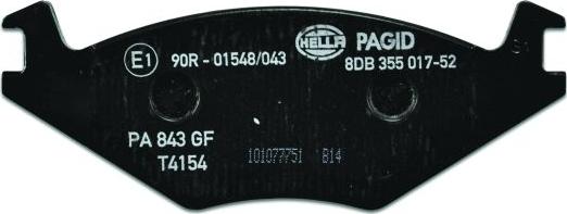 HELLA PAGID 8DB 355 017-521 - Тормозные колодки, дисковые, комплект avtokuzovplus.com.ua