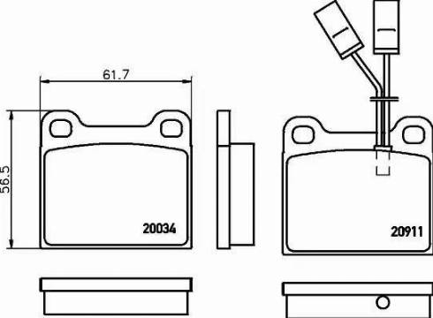 HELLA PAGID 8DB 355 017-531 - Тормозные колодки, дисковые, комплект avtokuzovplus.com.ua