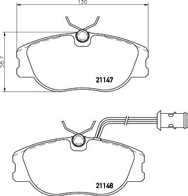 HELLA PAGID 8DB 355 017-781 - Гальмівні колодки, дискові гальма autocars.com.ua