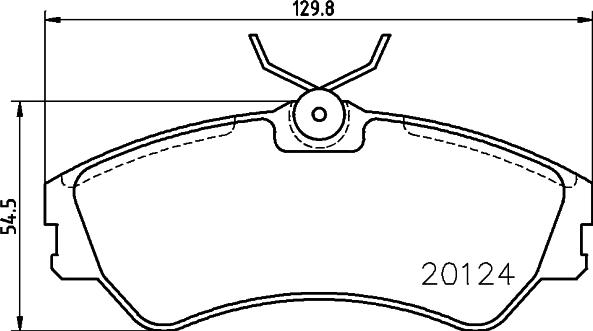 HELLA PAGID 8DB 355 017-881 - Гальмівні колодки, дискові гальма autocars.com.ua