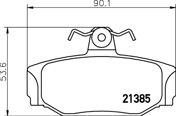 HELLA PAGID 8DB 355 017-991 - Гальмівні колодки, дискові гальма autocars.com.ua