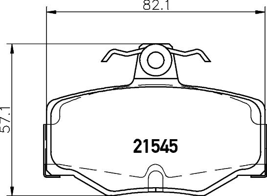 HELLA PAGID 8DB 355 018-021 - Тормозные колодки, дисковые, комплект autodnr.net