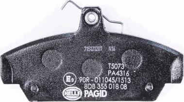 HELLA PAGID 8DB 355 018-081 - Тормозные колодки, дисковые, комплект avtokuzovplus.com.ua