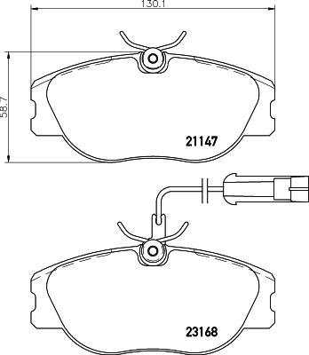 HELLA PAGID 8DB 355 018-181 - Тормозные колодки, дисковые, комплект avtokuzovplus.com.ua