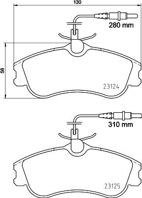 HELLA PAGID 8DB 355 018-261 - Гальмівні колодки, дискові гальма autocars.com.ua