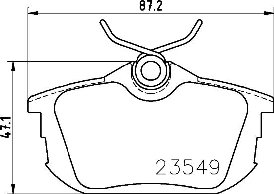 HELLA PAGID 8DB 355 018-271 - Гальмівні колодки, дискові гальма autocars.com.ua