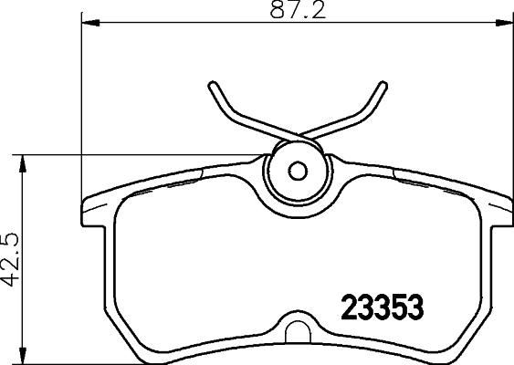 HELLA PAGID 8DB 355 018-411 - Гальмівні колодки, дискові гальма autocars.com.ua