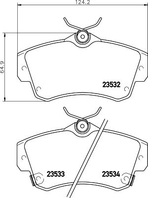 HELLA PAGID 8DB 355 018-651 - Гальмівні колодки, дискові гальма autocars.com.ua