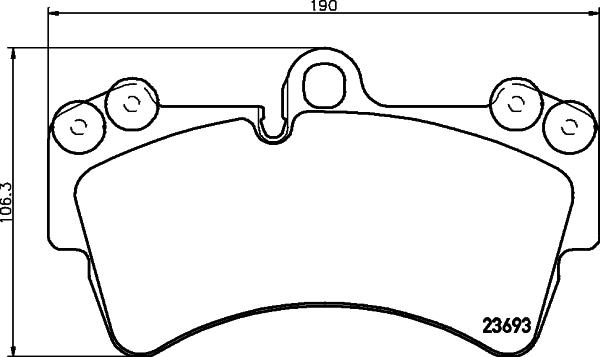 HELLA PAGID 8DB 355 018-691 - Гальмівні колодки дискові перед. Audi Q7 06--Porsche Cayenne-VW Touareg 04- autocars.com.ua