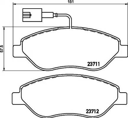 HELLA PAGID 8DB 355 018-841 - Тормозные колодки, дисковые, комплект autodnr.net