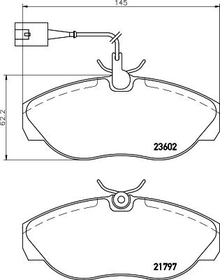 HELLA PAGID 8DB 355 018-891 - Гальмівні колодки, дискові гальма autocars.com.ua