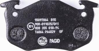 HELLA PAGID 8DB 355 018-941 - Тормозные колодки, дисковые, комплект avtokuzovplus.com.ua