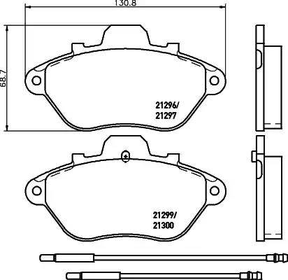 HELLA PAGID 8DB 355 019-001 - Тормозные колодки, дисковые, комплект avtokuzovplus.com.ua