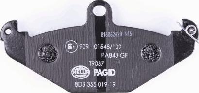 HELLA PAGID 8DB 355 019-191 - Тормозные колодки, дисковые, комплект avtokuzovplus.com.ua