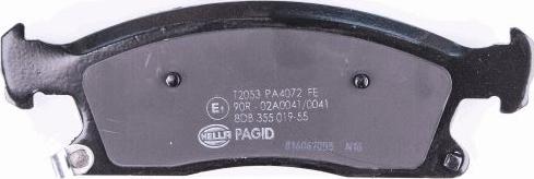 HELLA PAGID 8DB 355 019-551 - Тормозные колодки, дисковые, комплект avtokuzovplus.com.ua