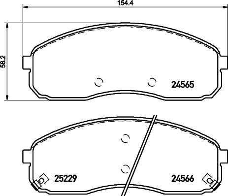 HELLA PAGID 8DB 355 019-581 - Гальмівні колодки, дискові гальма autocars.com.ua