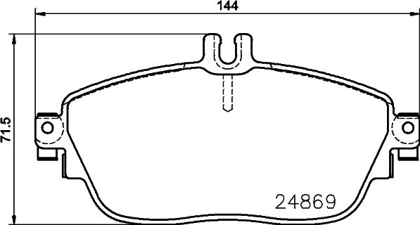 HELLA PAGID 8DB 355 019-721 - Гальмівні колодки дискові перед. Mercedes B - class 11- - A - class 11- autocars.com.ua