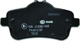 HELLA PAGID 8DB 355 019-741 - Тормозные колодки, дисковые, комплект avtokuzovplus.com.ua