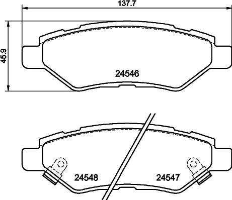 HELLA PAGID 8DB 355 020-011 - Тормозные колодки, дисковые, комплект avtokuzovplus.com.ua