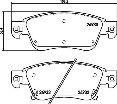 HELLA PAGID 8DB 355 020-061 - Тормозные колодки, дисковые, комплект autodnr.net