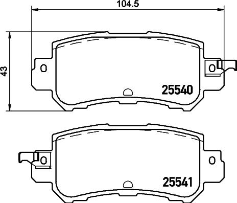 HELLA PAGID 8DB 355 020-151 - Гальмівні колодки, дискові гальма autocars.com.ua