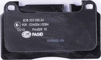 HELLA PAGID 8DB 355 020-241 - Тормозные колодки, дисковые, комплект autodnr.net