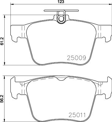 HELLA PAGID 8DB 355 020-261 - Гальмівні колодки, дискові гальма autocars.com.ua