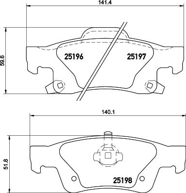 HELLA PAGID 8DB 355 020-351 - Гальмівні колодки, дискові гальма autocars.com.ua