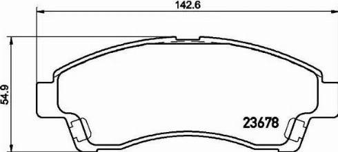 HELLA PAGID 8DB 355 020-461 - Гальмівні колодки, дискові гальма autocars.com.ua