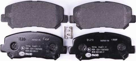 HELLA PAGID 8DB 355 020-511 - Гальмівні колодки дискові перед. Mazda Cx-5 2.0-2.2D-2.5 11.11- autocars.com.ua