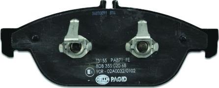 HELLA PAGID 8DB 355 020-681 - Тормозные колодки, дисковые, комплект avtokuzovplus.com.ua