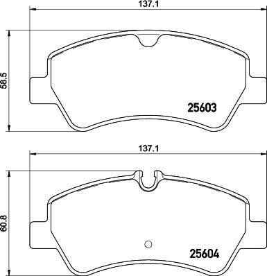 HELLA PAGID 8DB 355 020-721 - Гальмівні колодки зад. Transit V348 12- RWD autocars.com.ua