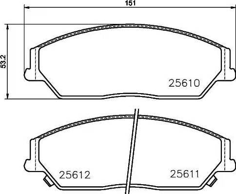 Meyle MBP1725 - Гальмівні колодки, дискові гальма autocars.com.ua