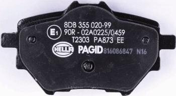 HELLA PAGID 8DB 355 020-991 - Тормозные колодки, дисковые, комплект avtokuzovplus.com.ua