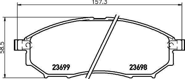 HELLA PAGID 8DB 355 021-101 - Гальмівні колодки, дискові гальма autocars.com.ua