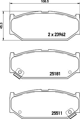 HELLA PAGID 8DB 355 021-121 - Тормозные колодки, дисковые, комплект avtokuzovplus.com.ua