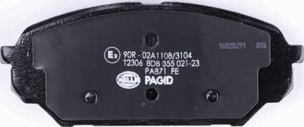 HELLA PAGID 8DB 355 021-231 - Тормозные колодки, дисковые, комплект avtokuzovplus.com.ua