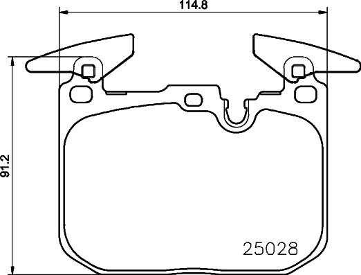 HELLA PAGID 8DB 355 021-271 - Гальмівні колодки, дискові гальма autocars.com.ua