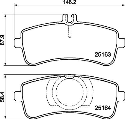 HELLA PAGID 8DB 355 021-371 - Гальмівні колодки, дискові гальма autocars.com.ua