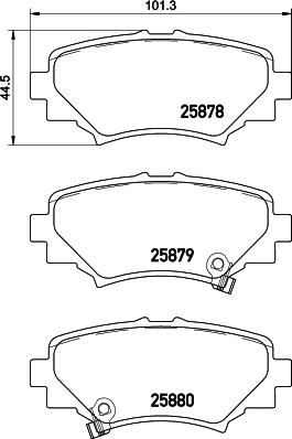 HELLA PAGID 8DB 355 021-411 - Тормозные колодки, дисковые, комплект avtokuzovplus.com.ua